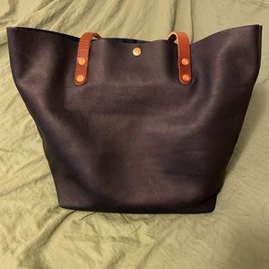kmm&co full grain leather tote